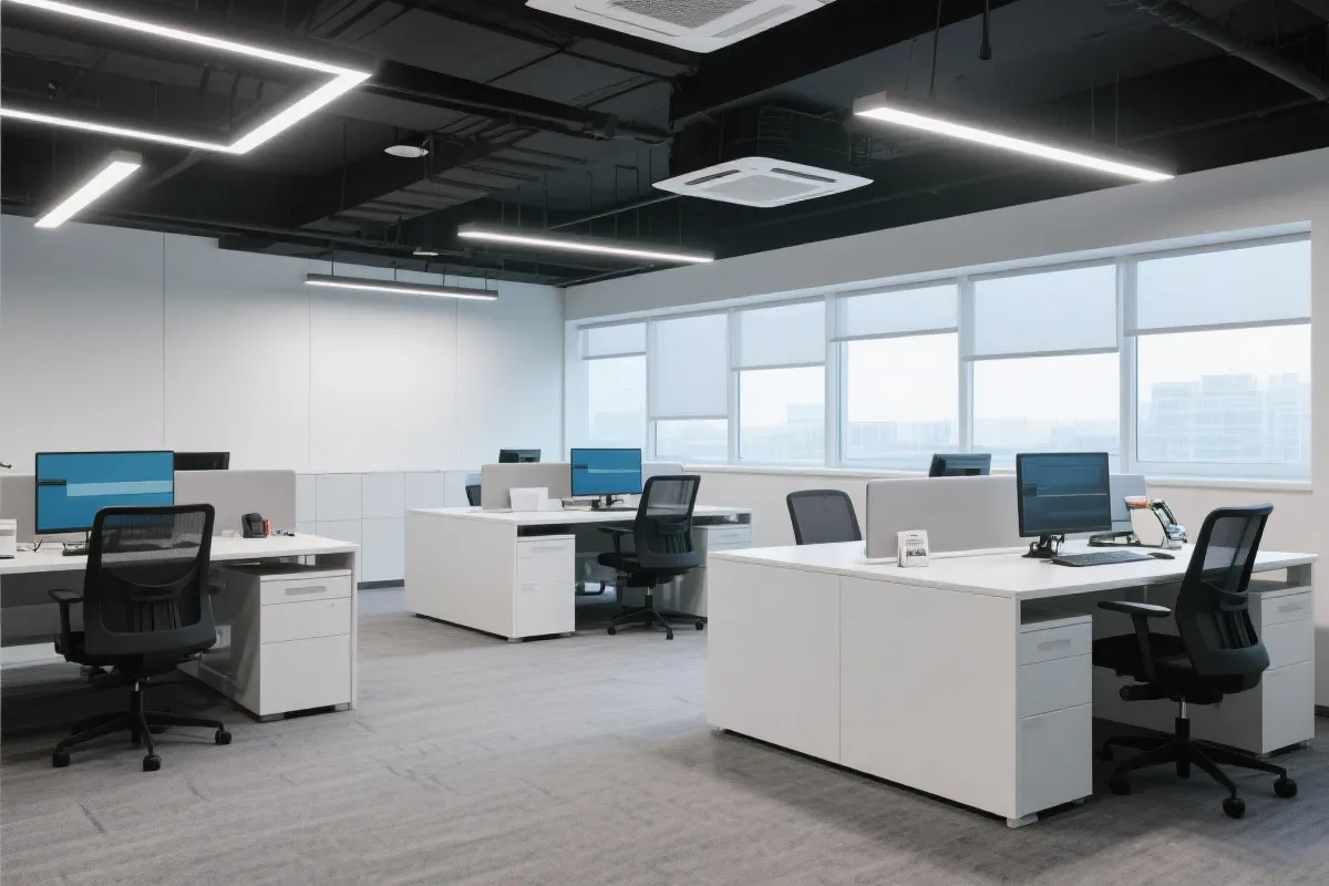 客服支持与办公环境示意图